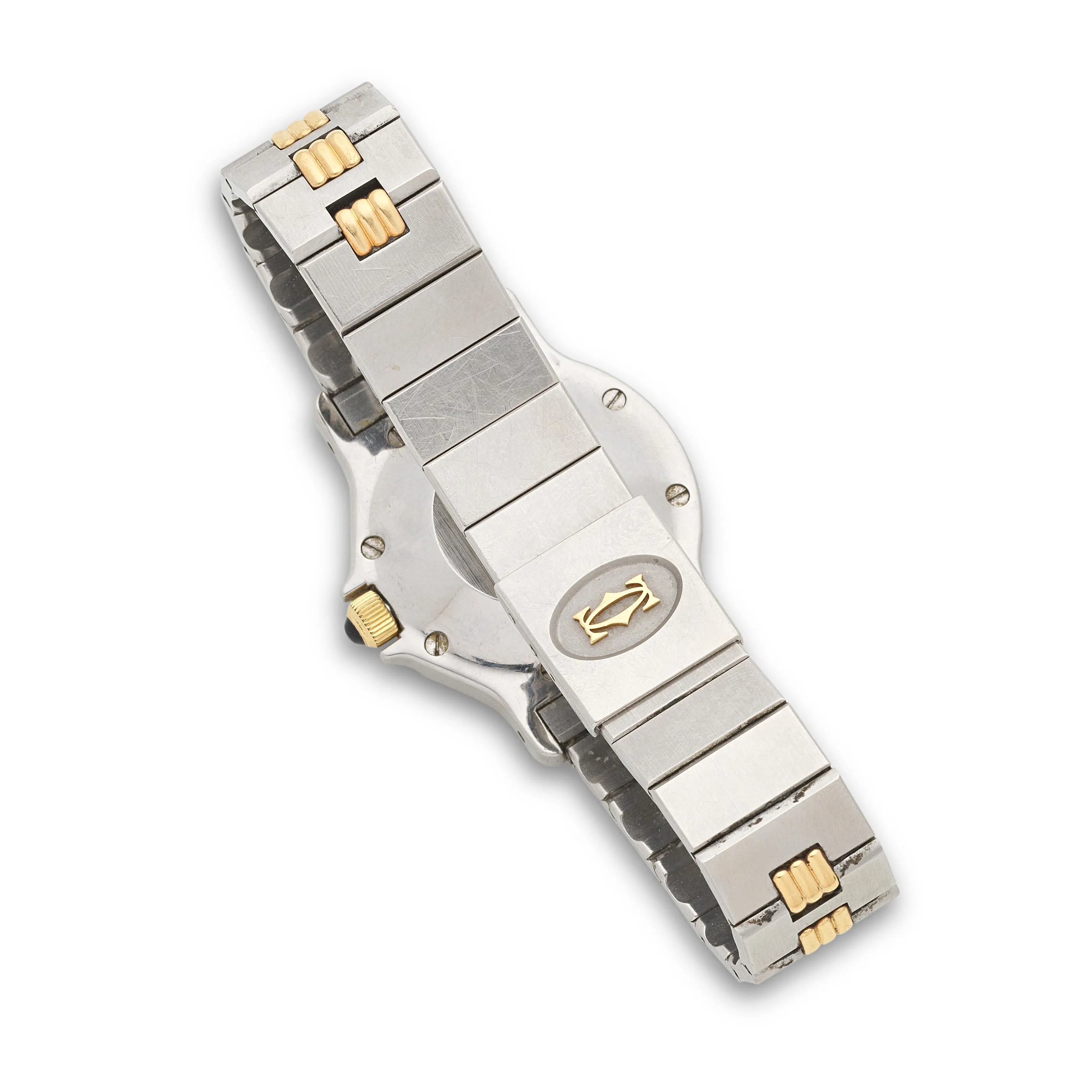 Cartier Santos 30mm Yellow gold and stainless steel White 2