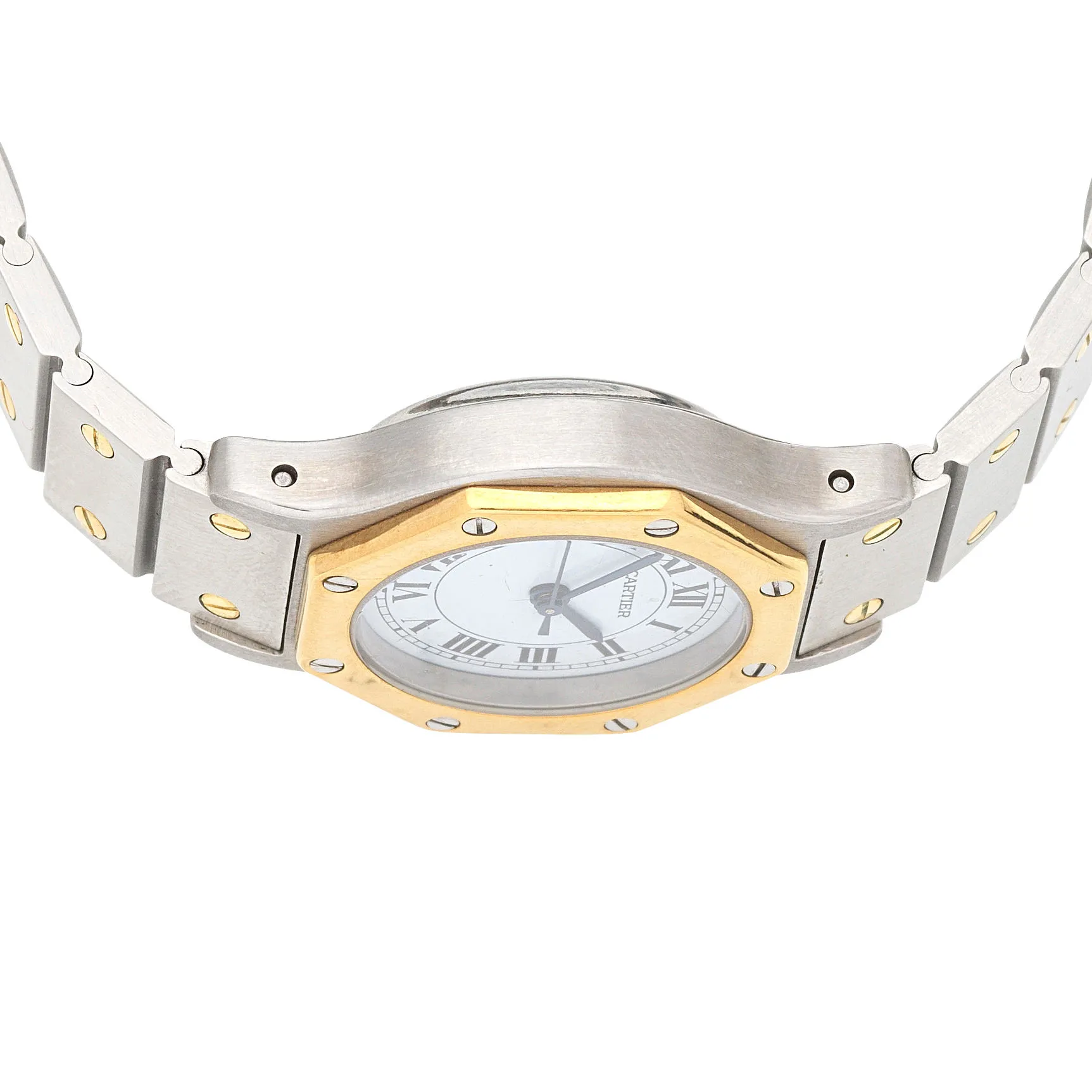 Cartier Santos 25mm Yellow gold and stainless steel White 1
