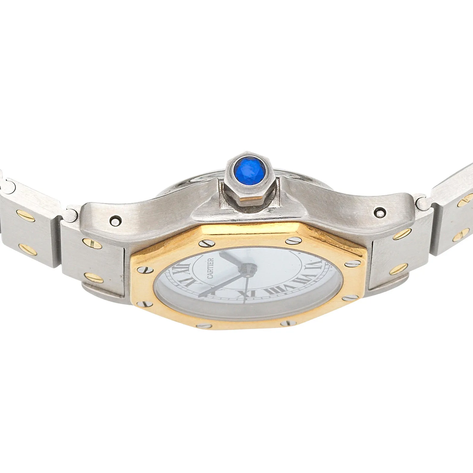 Cartier Santos 25mm Yellow gold and stainless steel White 2