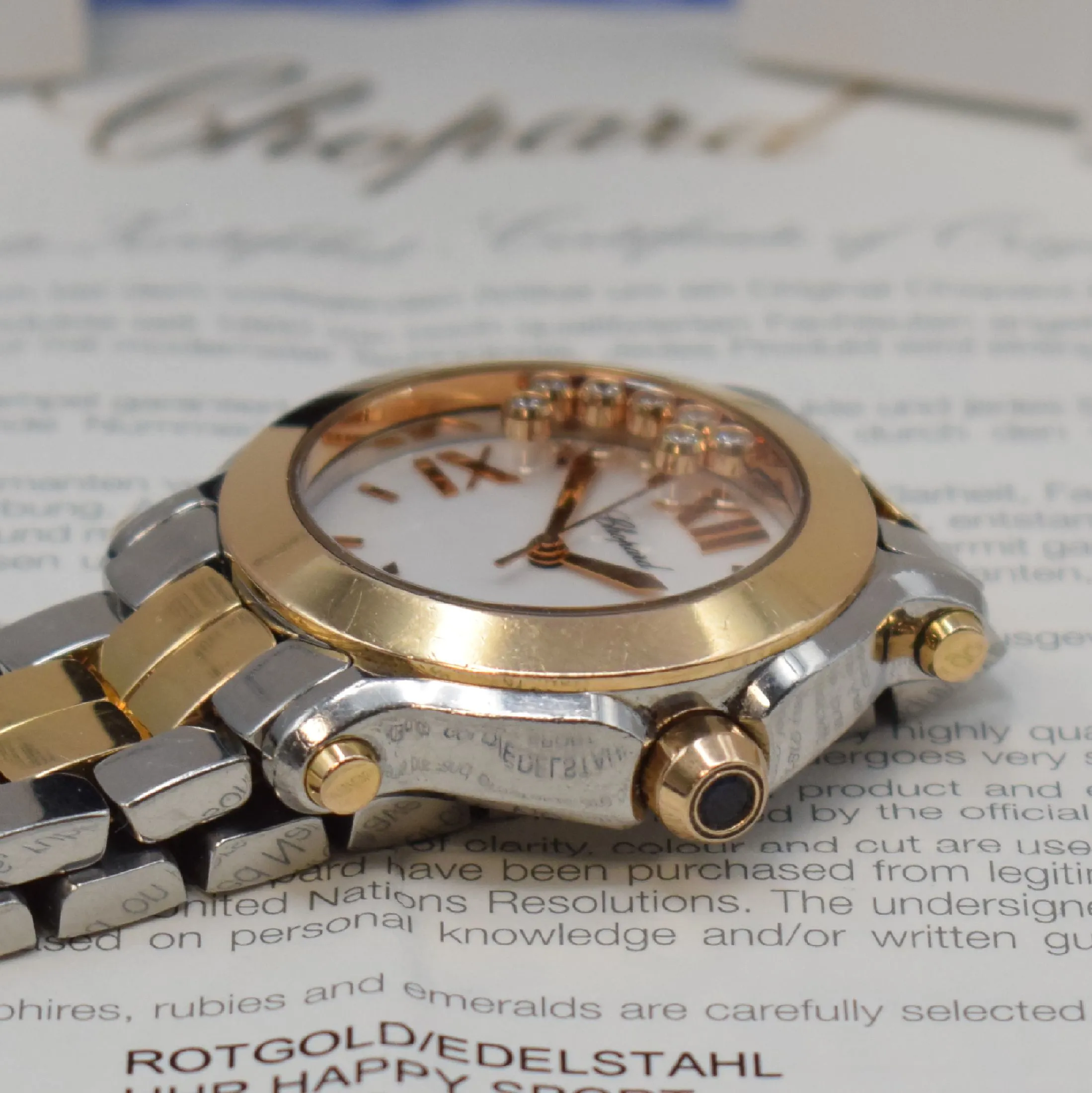 Chopard Happy Sport 278488-9001 36mm Stainless & gold White 3