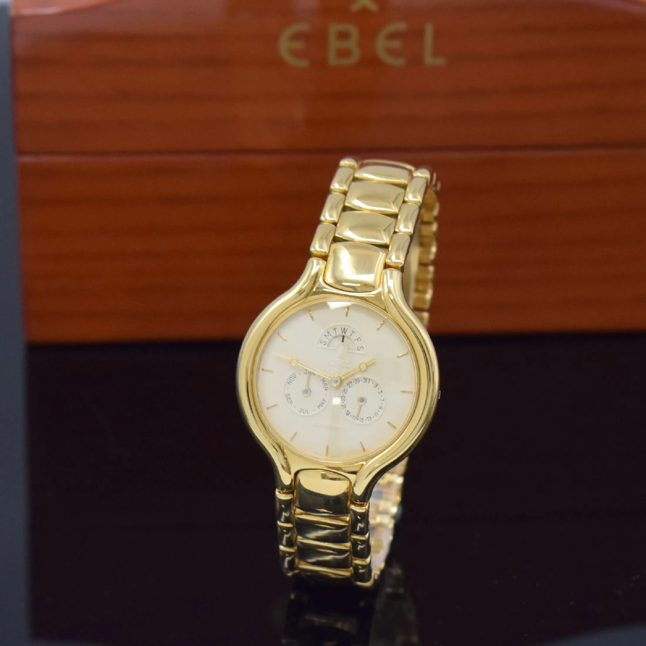 Ebel Beluga 8951950 34mm Yellow gold Ivory
