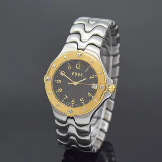 Ebel Sportwave 6187631 Yellow gold and Stainless steel Black