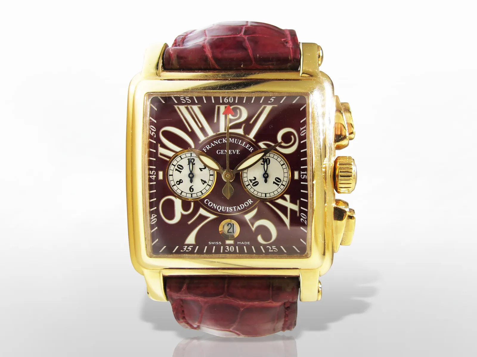 Franck Muller Conquistador Cortez 40.5mm Yellow gold Red