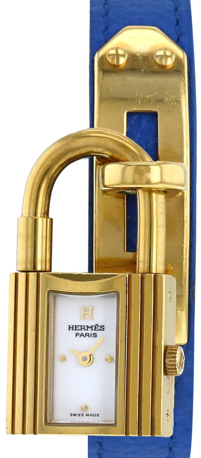 Hermès Kelly KE1.201 20mm Gold-plated White