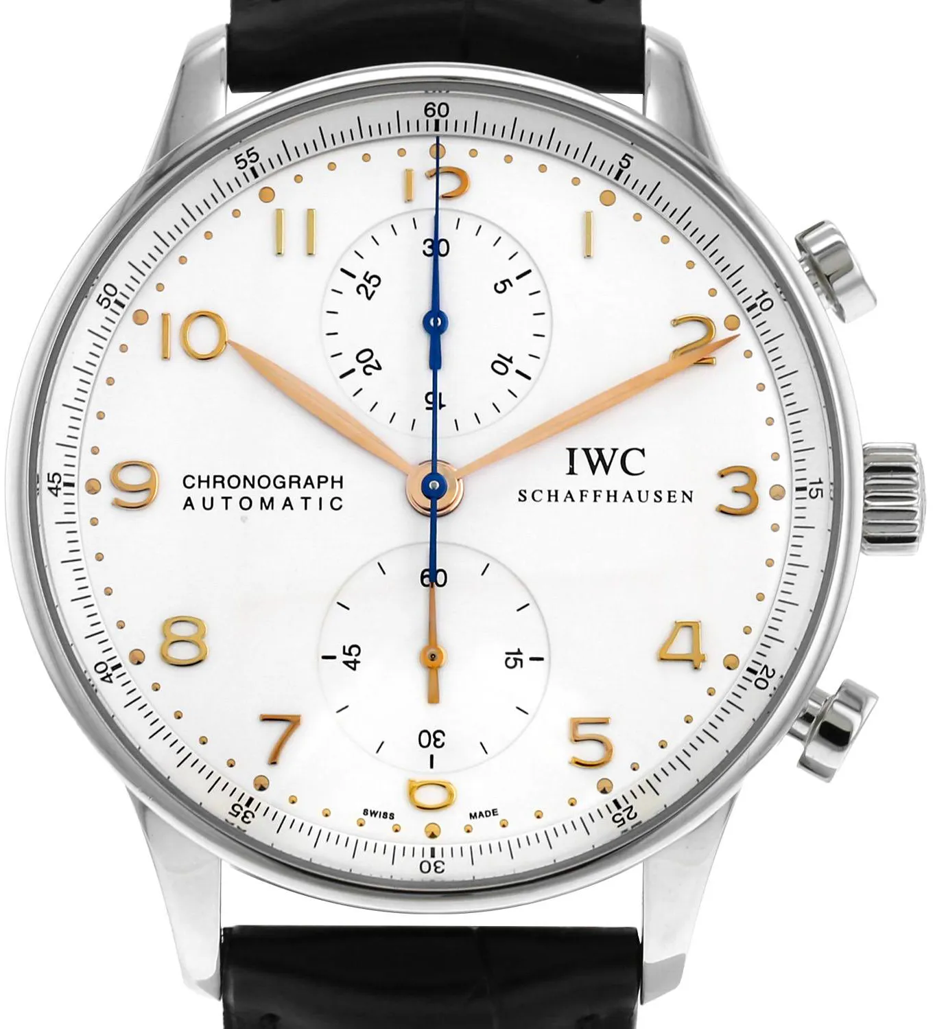 IWC Portugieser Chronograph 3714 41mm Stainless steel Cream