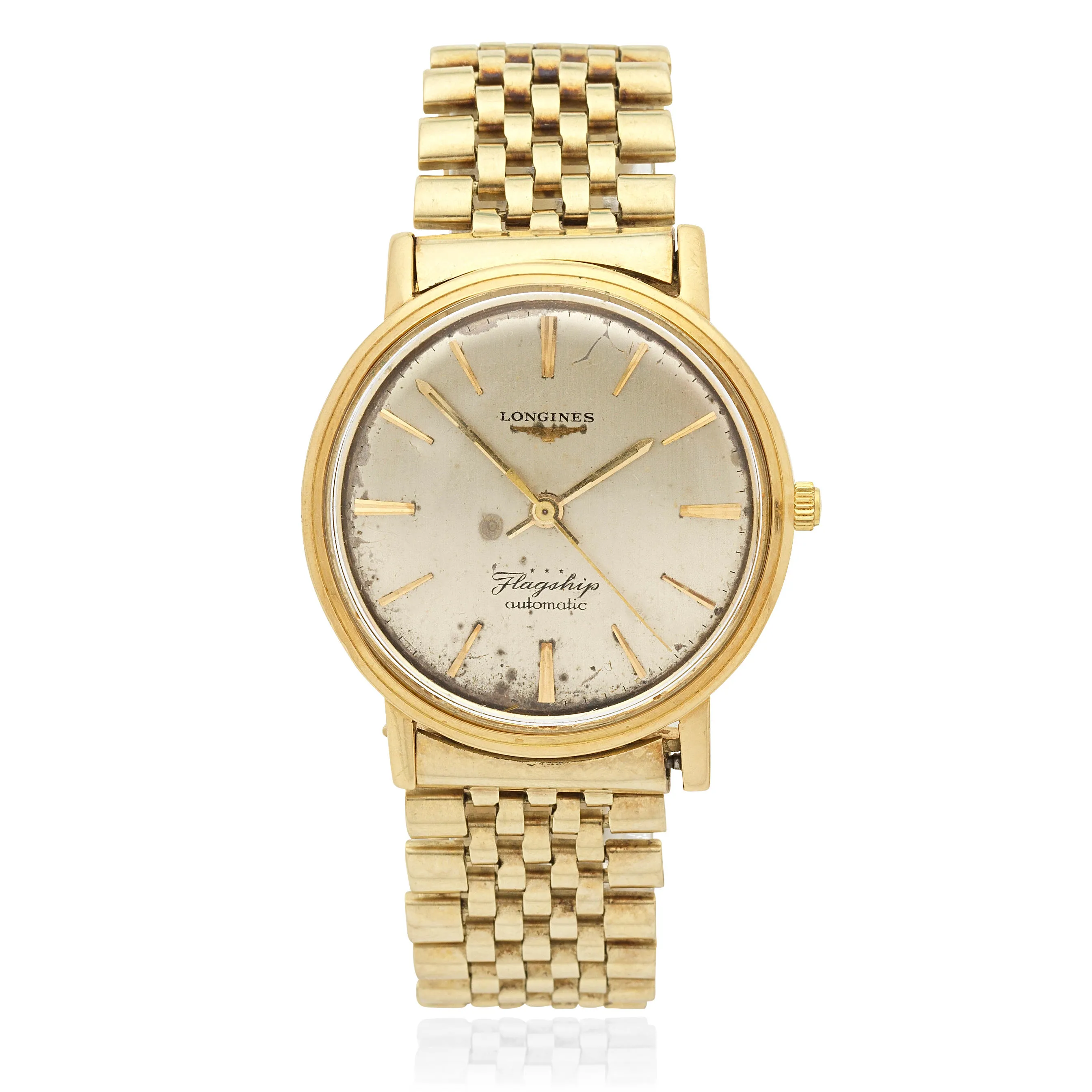 Longines Flagship 3404 35mm Yellow gold Silver