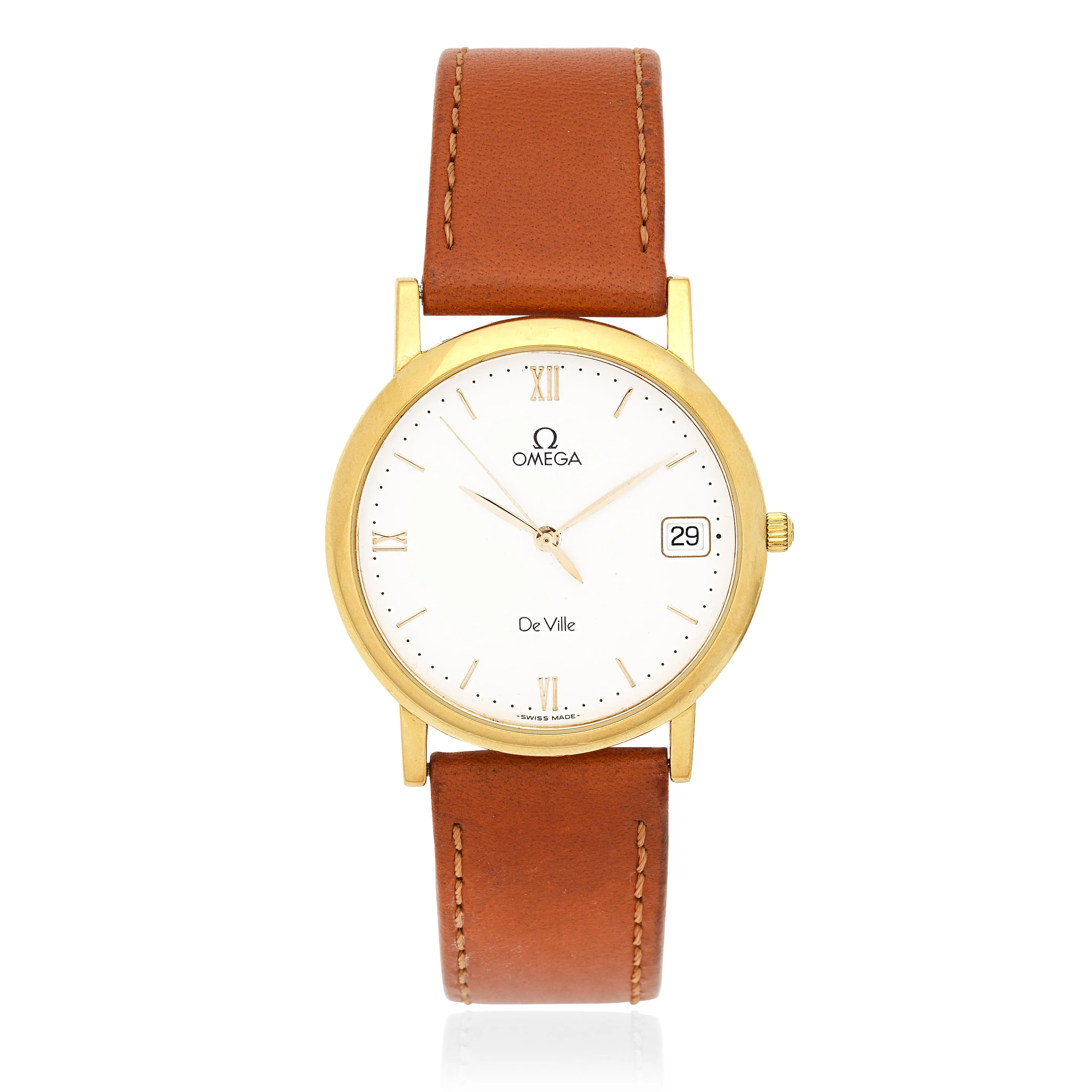 Omega De Ville 196.2432 32mm Yellow gold Silver