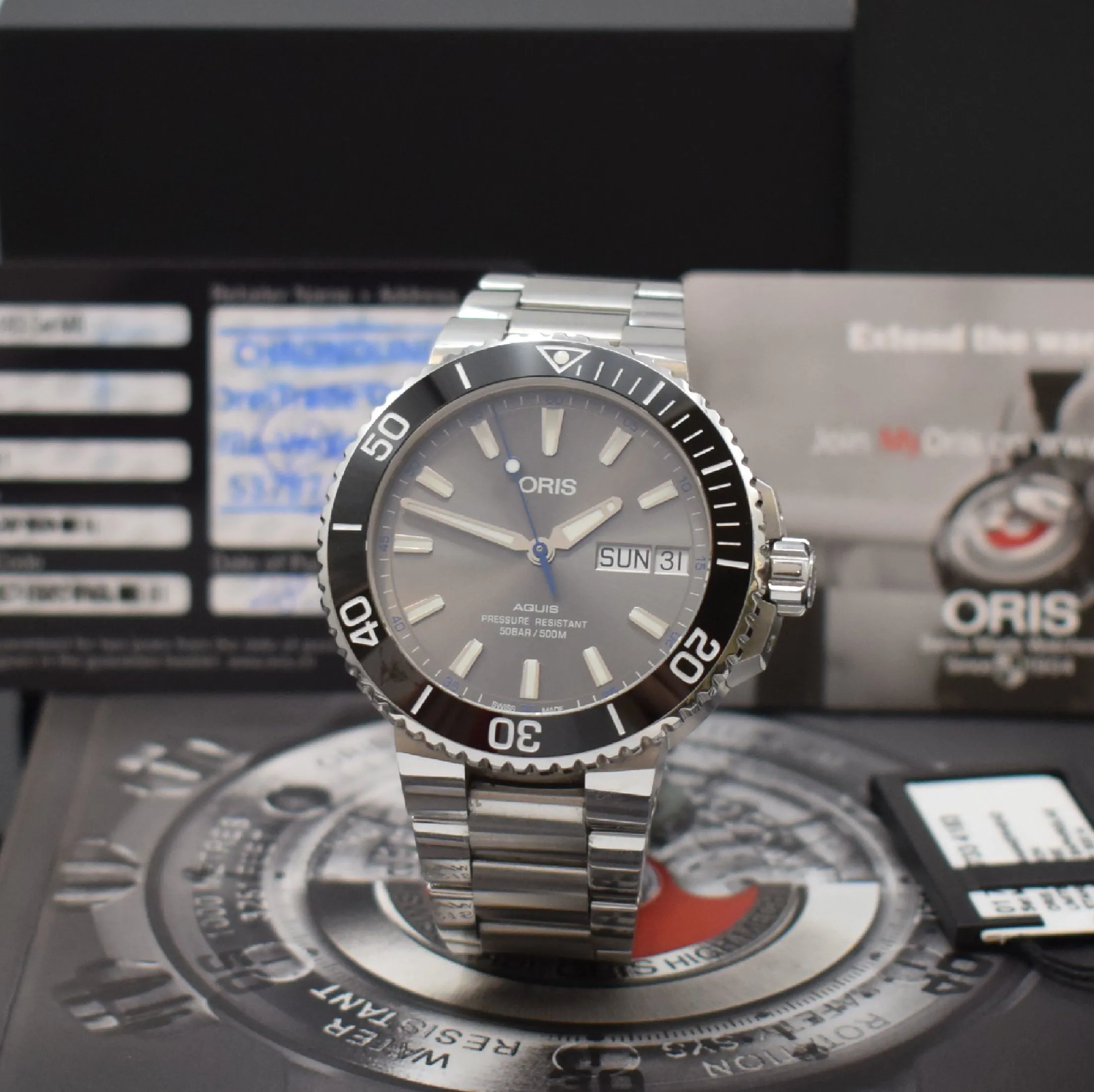 Oris Aquis 01 752 7733 43mm Stainless steel Gray