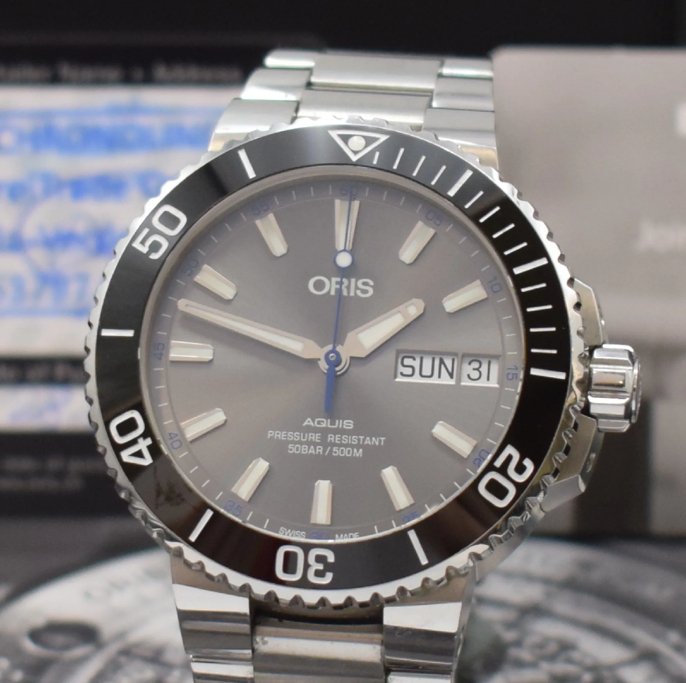 Oris Aquis 01 752 7733 43mm Stainless steel Gray 1