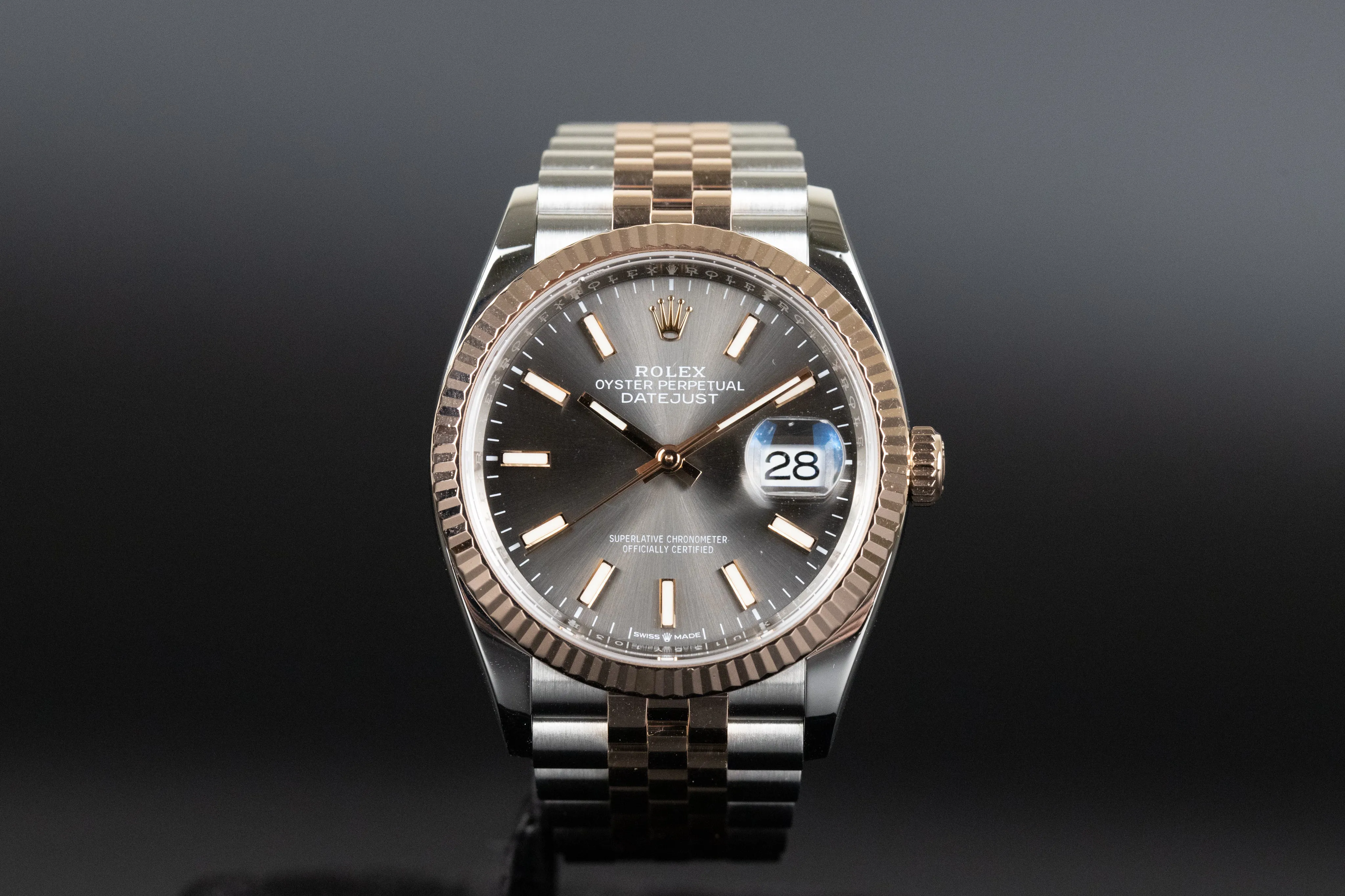 Rolex Datejust 36 126231 36mm Rose gold and Stainless steel Slate Index