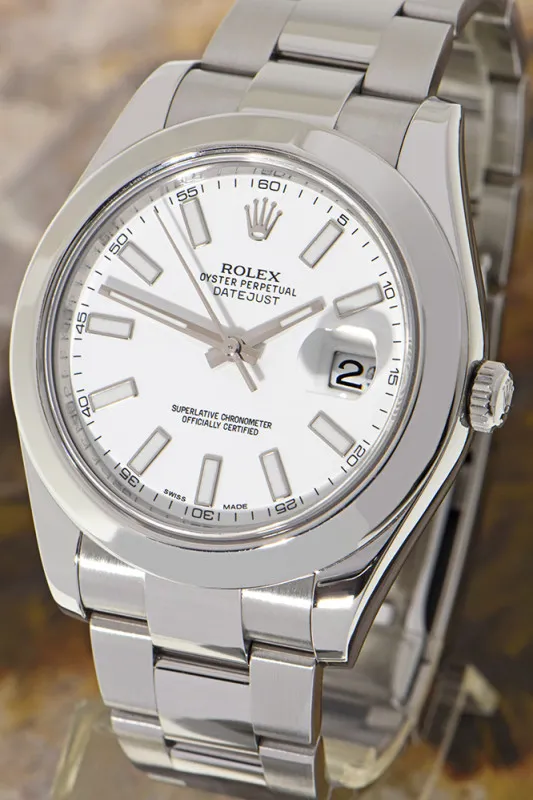 Rolex Datejust II 116300 41mm Oystersteel White 2