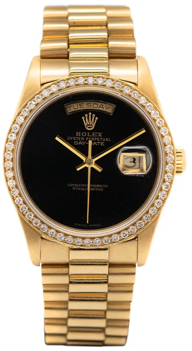 Rolex Day-Date 36 18238 36mm Yellow gold Black