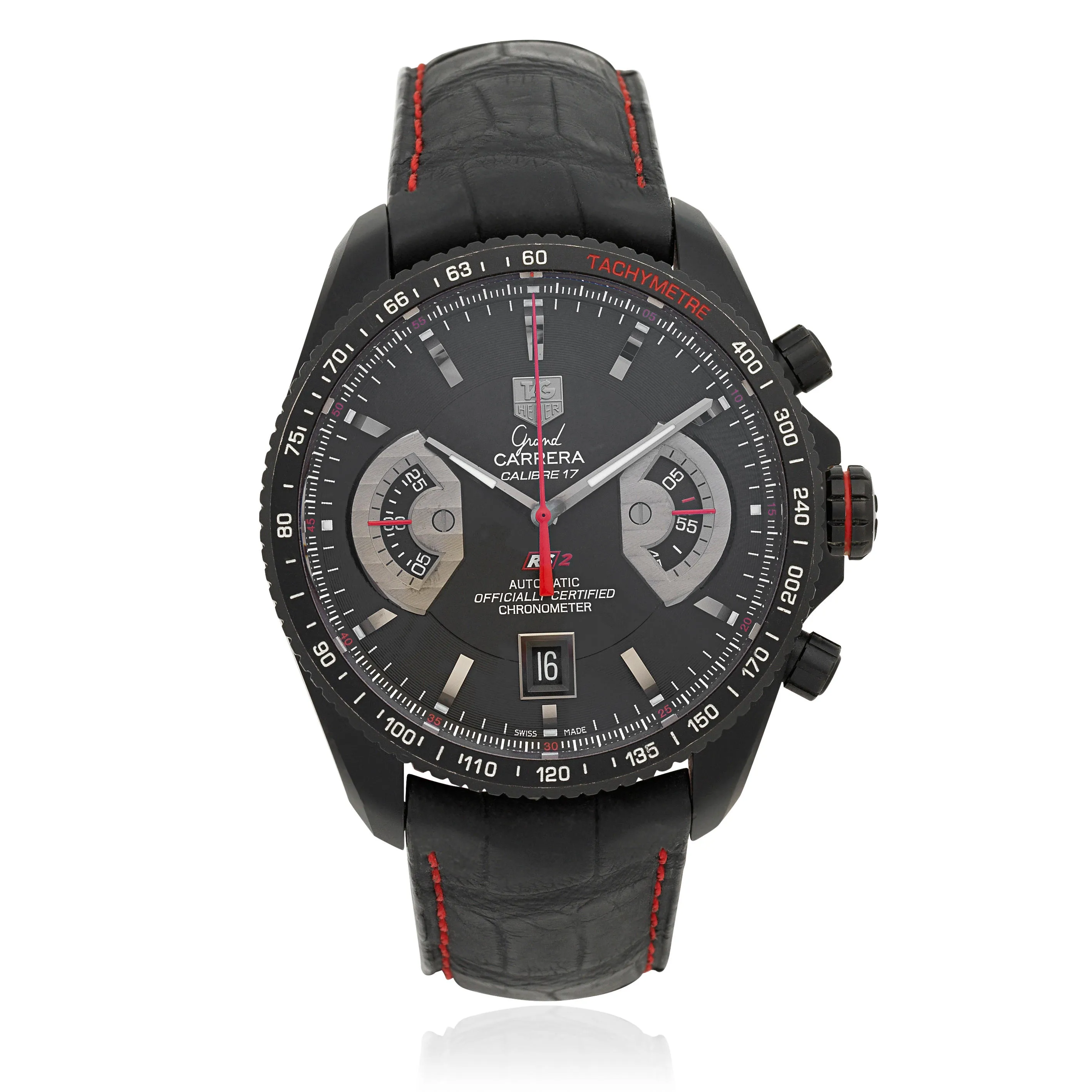 TAG Heuer Grand Carrera CAV518B 41mm Stainless steel and Black DLC Black