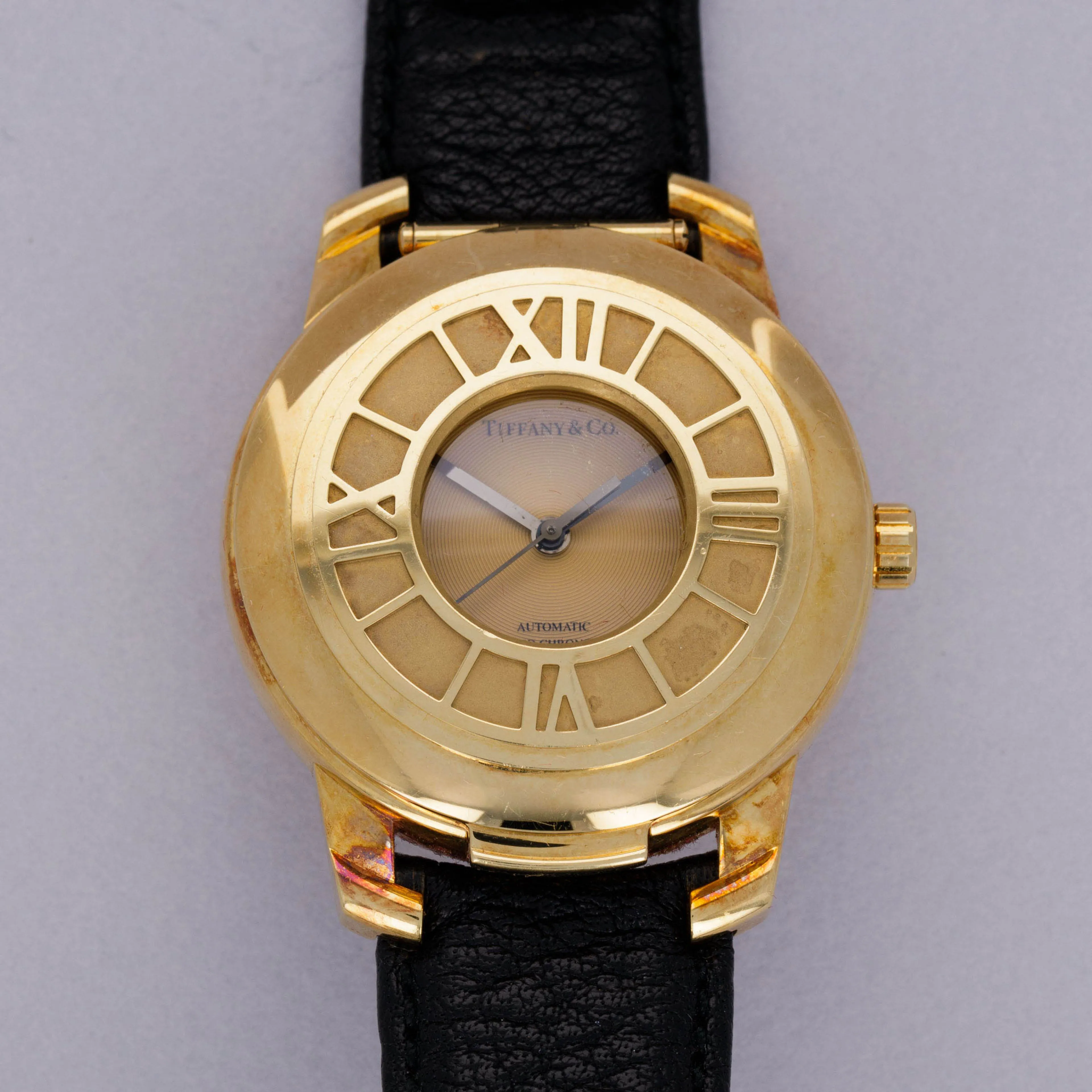 Tiffany Atlas Demi Hunter 37mm Yellow gold Champagne