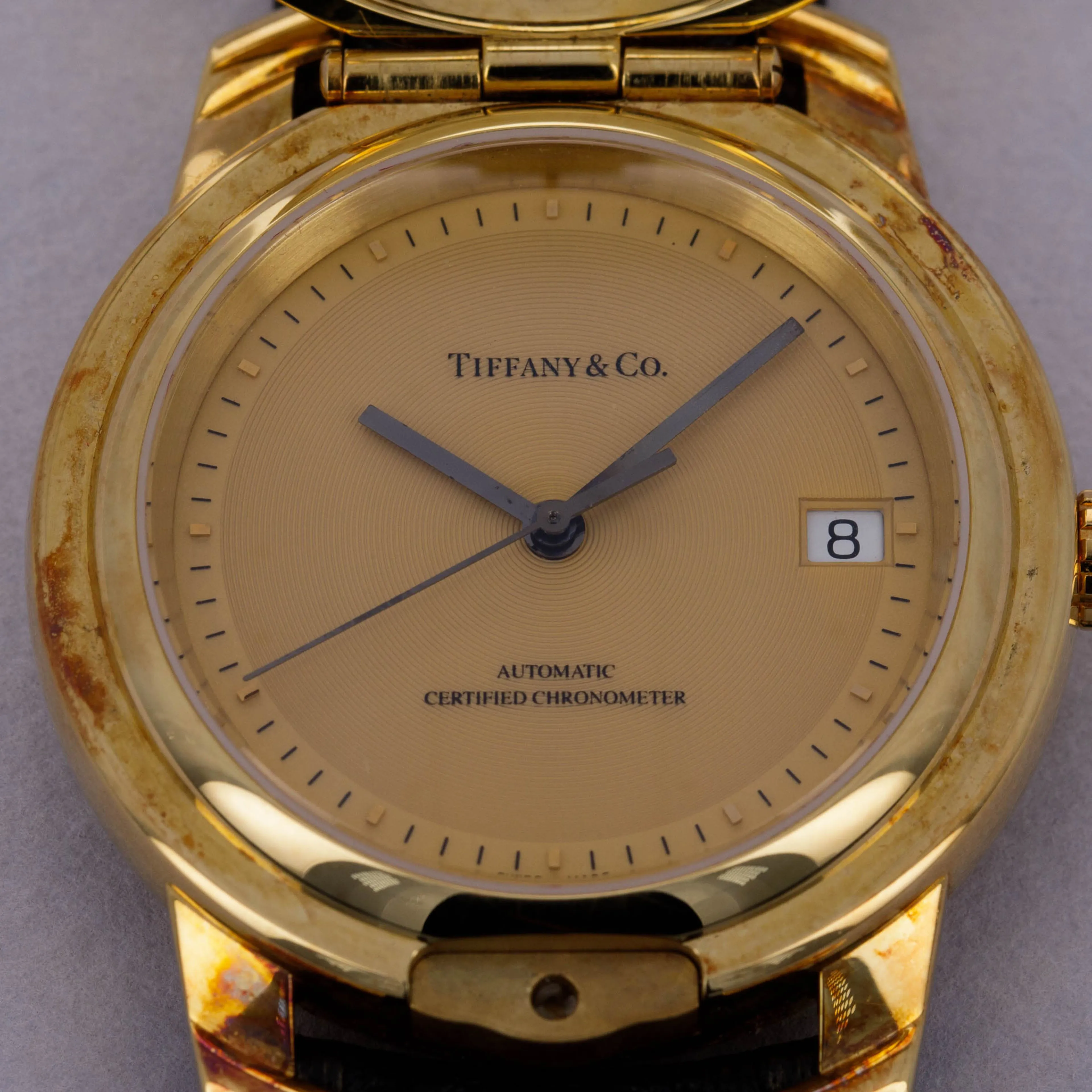 Tiffany Atlas Demi Hunter 37mm Yellow gold Champagne 13