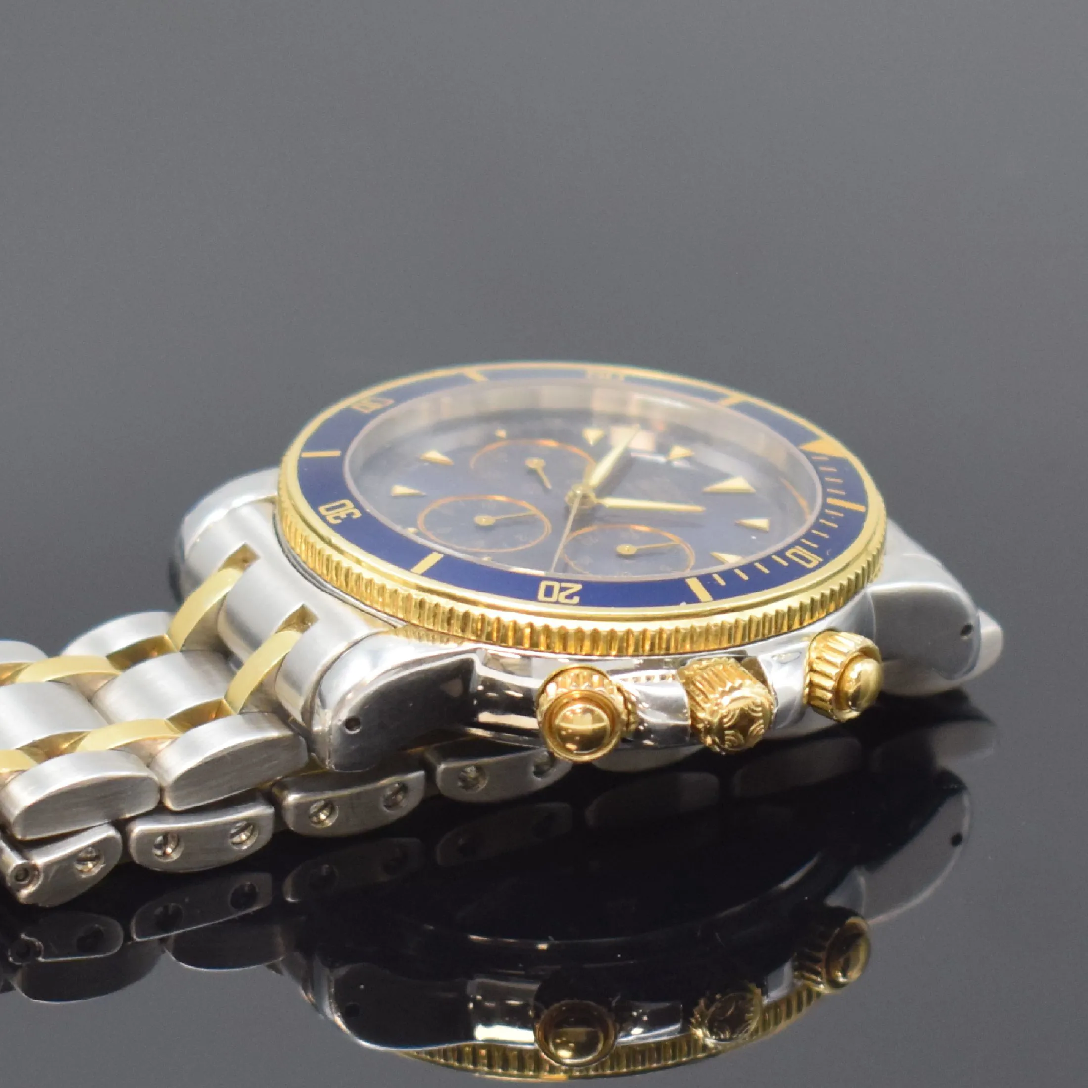 Zenith El Primero 53.0370.400 40mm Yellow gold and stainless steel Blue 3
