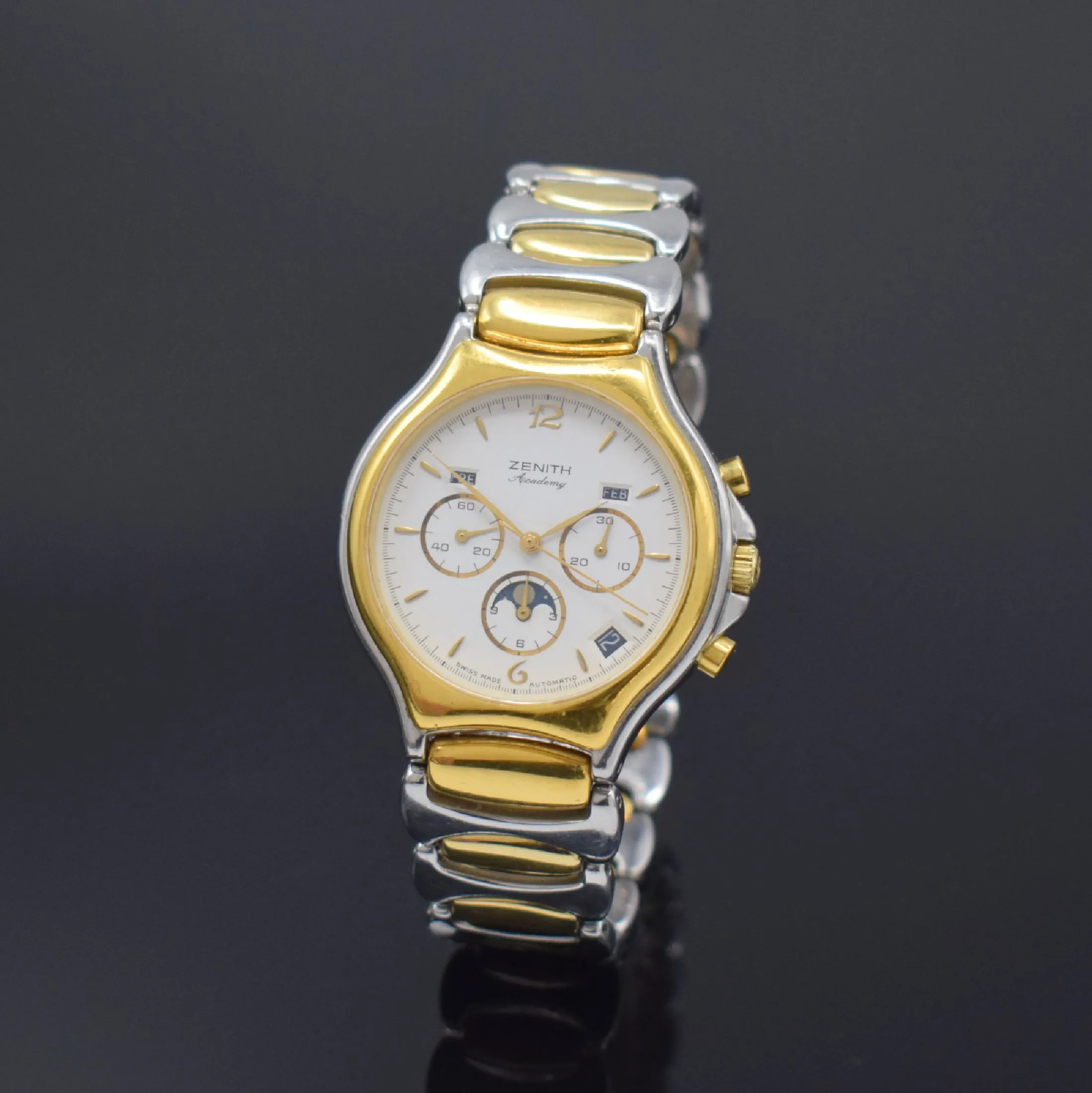 Zenith Academy 59.6000.410 39mm Yellow gold and stainless steel White