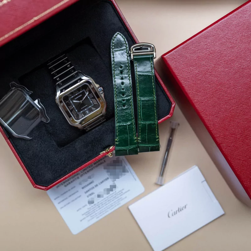 Cartier Santos WSSA0062 40mm Stainless steel Green 5