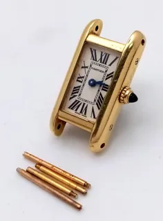 Cartier Mini Tank 016242 Yellow gold White