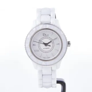 Dior VIII CD1235E3C002 Ceramic and Stainless steel White