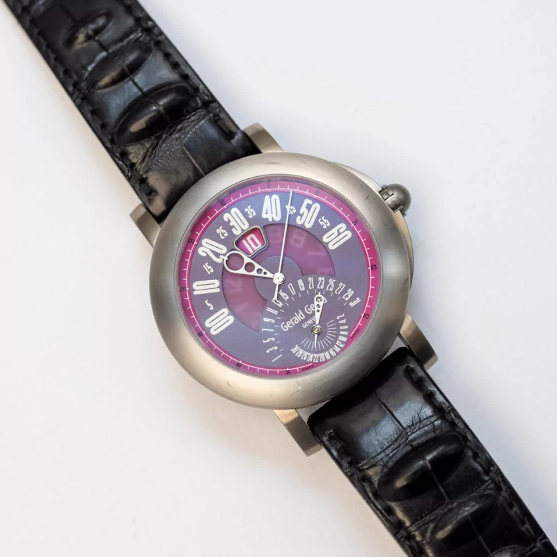 Gérald Genta Arena Bi-Retro BSP.Y.80.267.RW.BD 44mm Titanium Purple 1