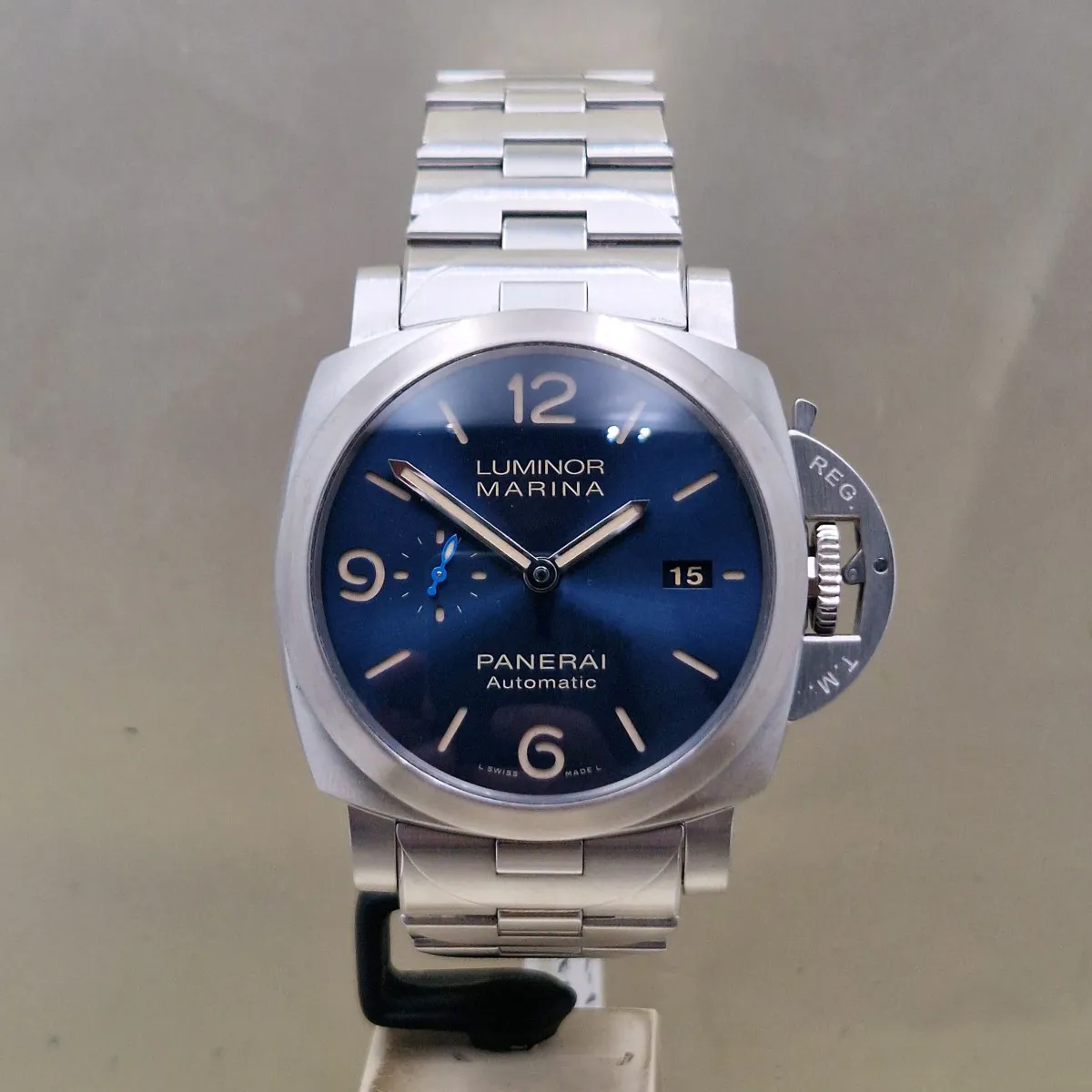 Panerai Luminor Marina Automatic PAM 01058 44mm ACCIAIO Blue