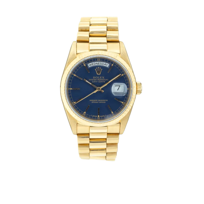 Rolex Day-Date 36 18238 36mm Yellow gold Blue