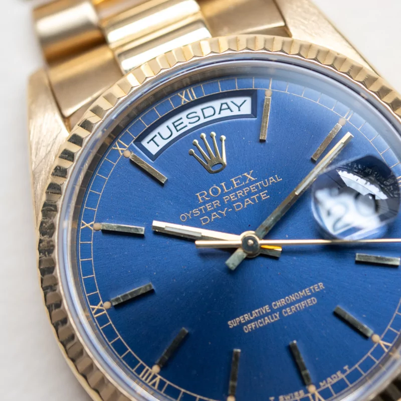 Rolex Day-Date 36 18238 36mm Yellow gold Blue 4