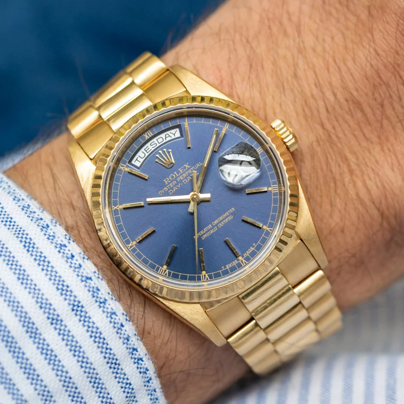 Rolex Day-Date 36 18238 36mm Yellow gold Blue 7