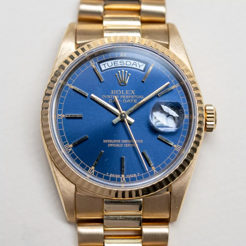 Rolex Day-Date 36 18238 36mm Yellow gold Blue 10