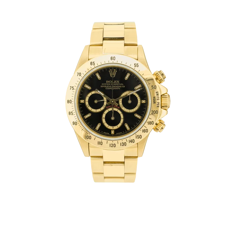 Rolex Daytona 16528 4 40mm Yellow gold Black