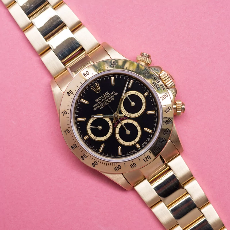 Rolex Daytona 16528 4 40mm Yellow gold Black 1