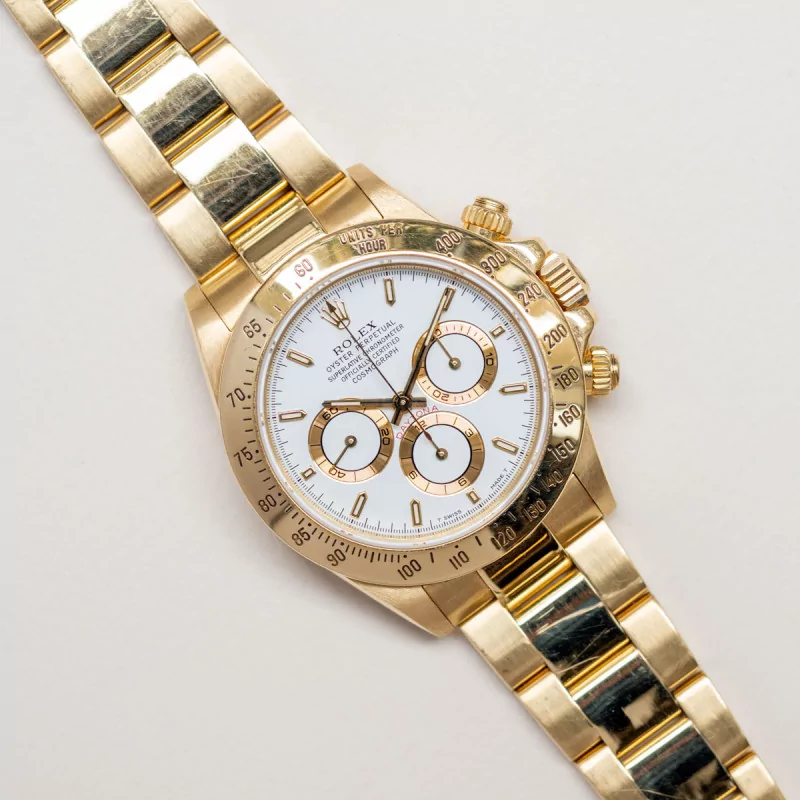 Rolex Daytona 16528 40mm Yellow gold White 1