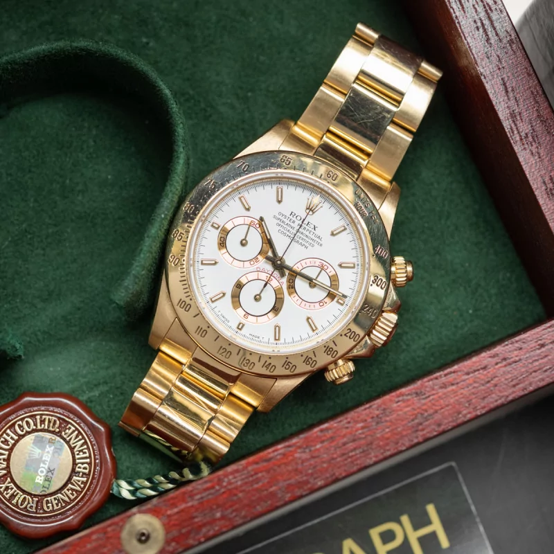 Rolex Daytona 16528 40mm Yellow gold White 12