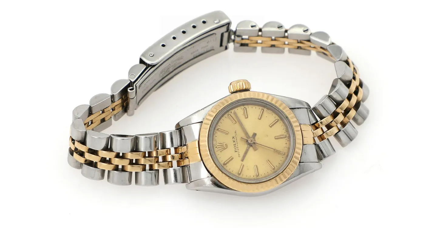 Rolex Oyster Perpetual 67193 24mm Yellow gold and Stainless steel Champagne 1