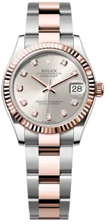 Rolex Datejust 278271-0015 Rose gold and Stainless steel Silver Set with Diamonds