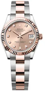 Rolex Datejust 278271-0023 Rose gold and Stainless steel Rosé-colour set with diamonds