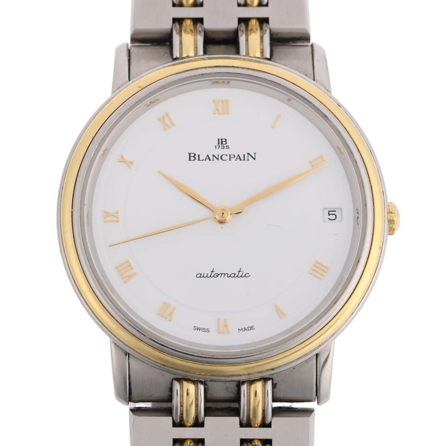 Blancpain Villeret 0095 34mm Yellow gold and Stainless steel White