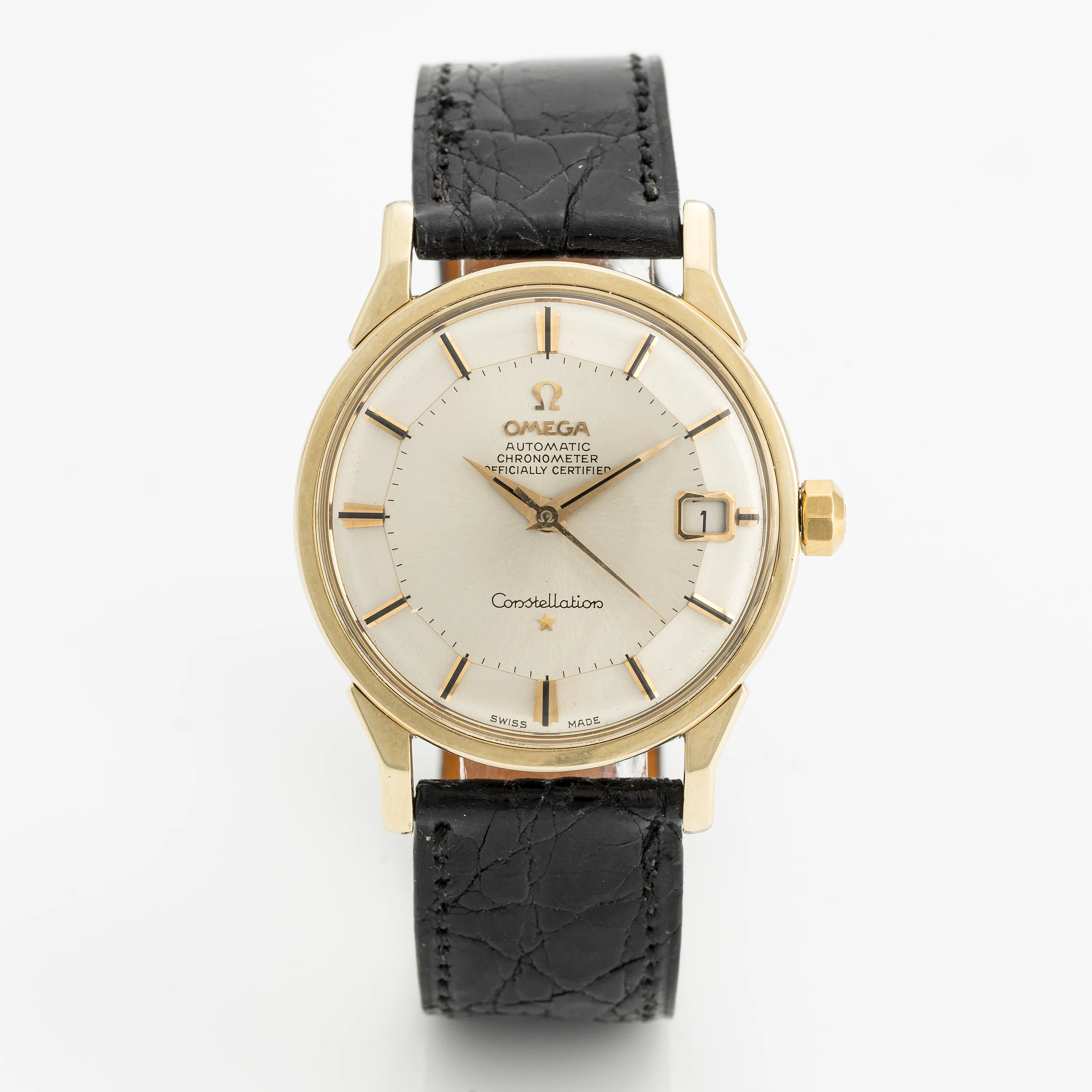 Omega Constellation 168.005 34mm Yellow gold and stainless steel Silver