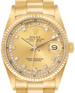 Rolex Day-Date 36 18038 Yellow gold Champagne