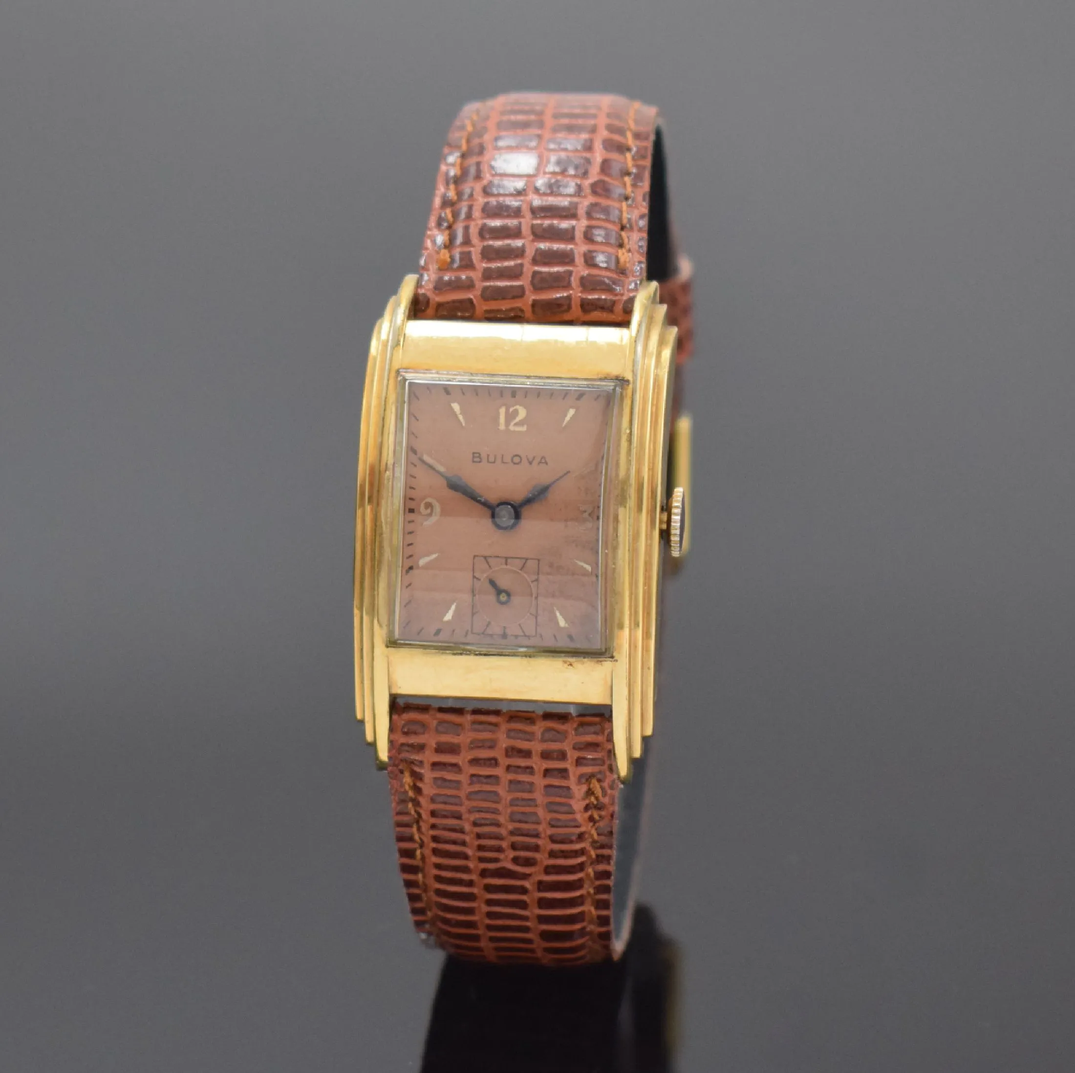 Bulova 24mm Yellow gold Salmon