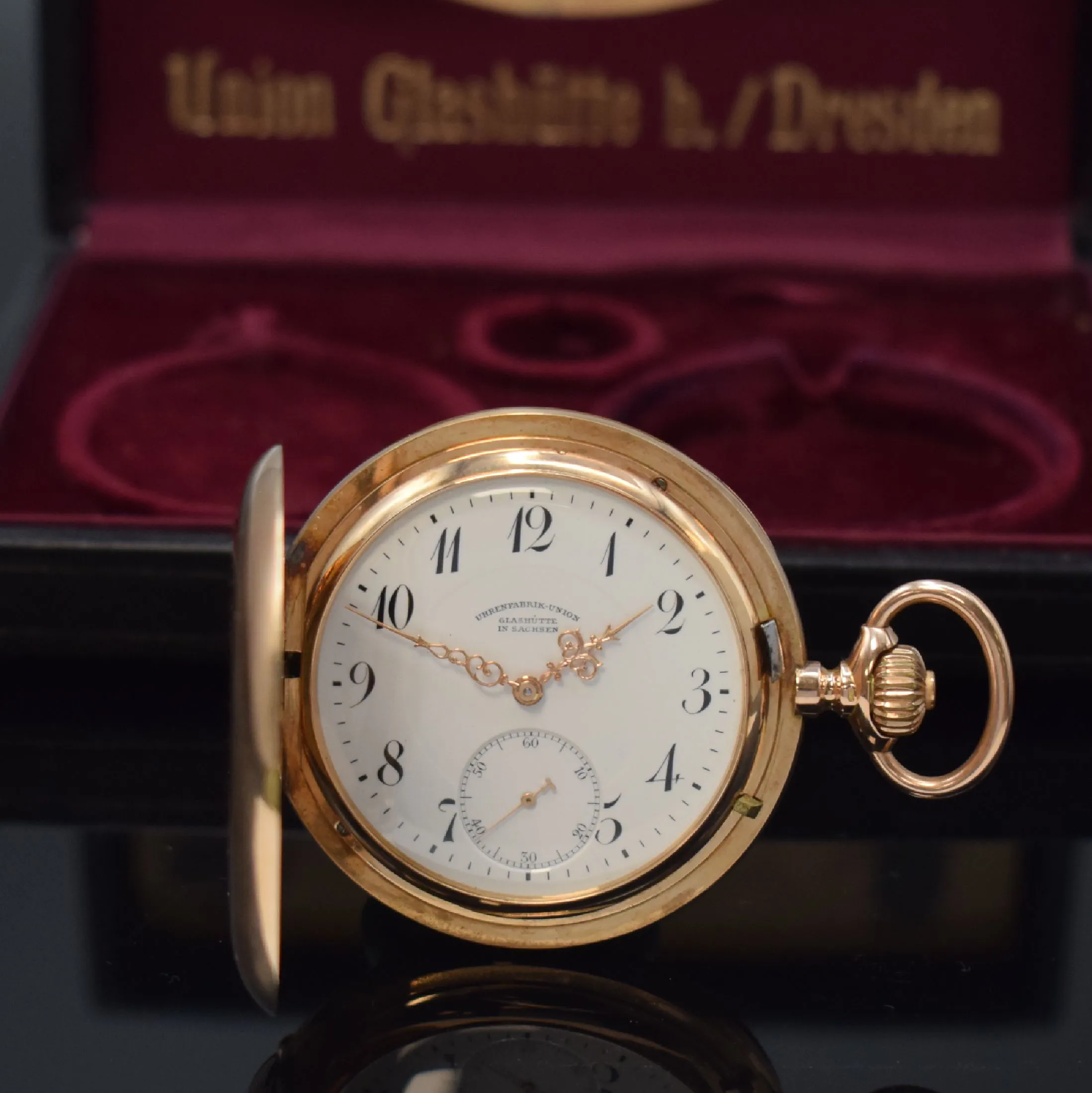 Union Glashütte 54mm Rose gold Enamel