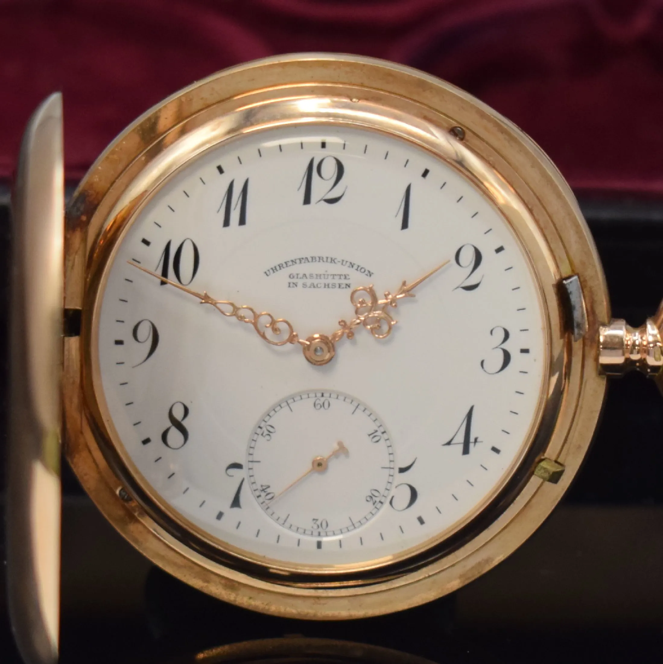 Union Glashütte 54mm Rose gold Enamel 1