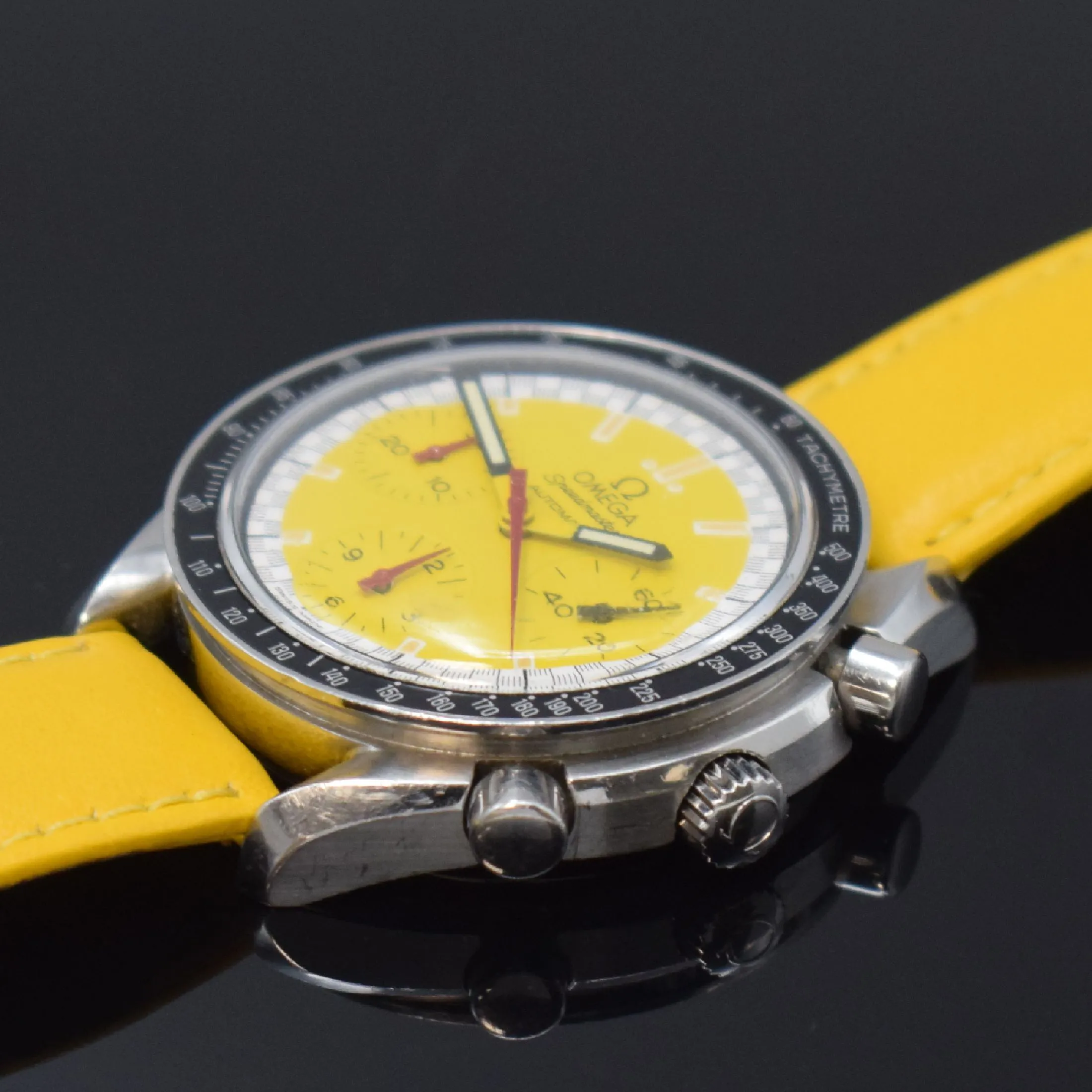 Omega Speedmaster Reduced 175.0032.1/ 175.0033.1 39mm Stainless steel Yellow 2