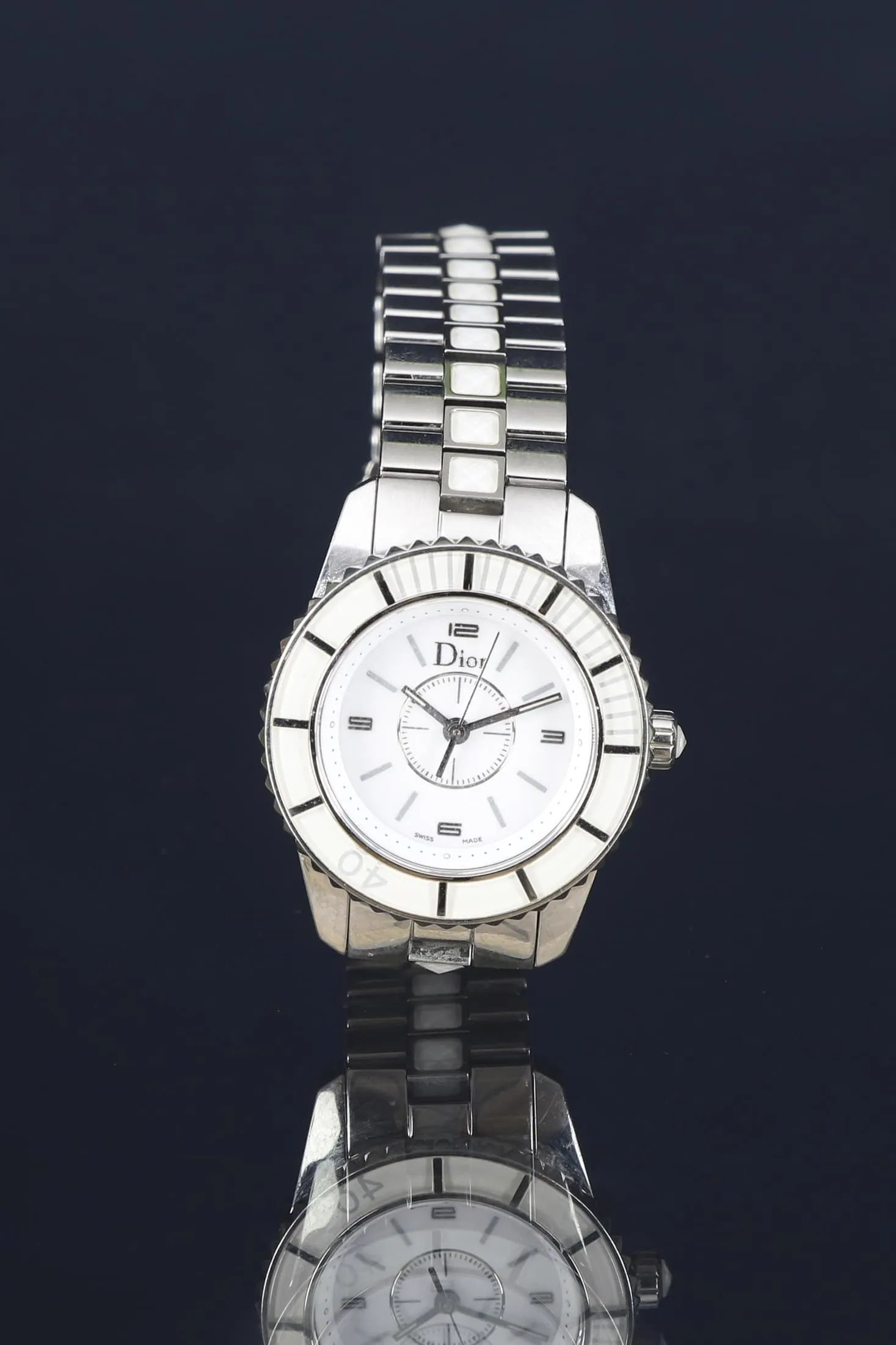 Dior Christal 28mm Stainless steel White