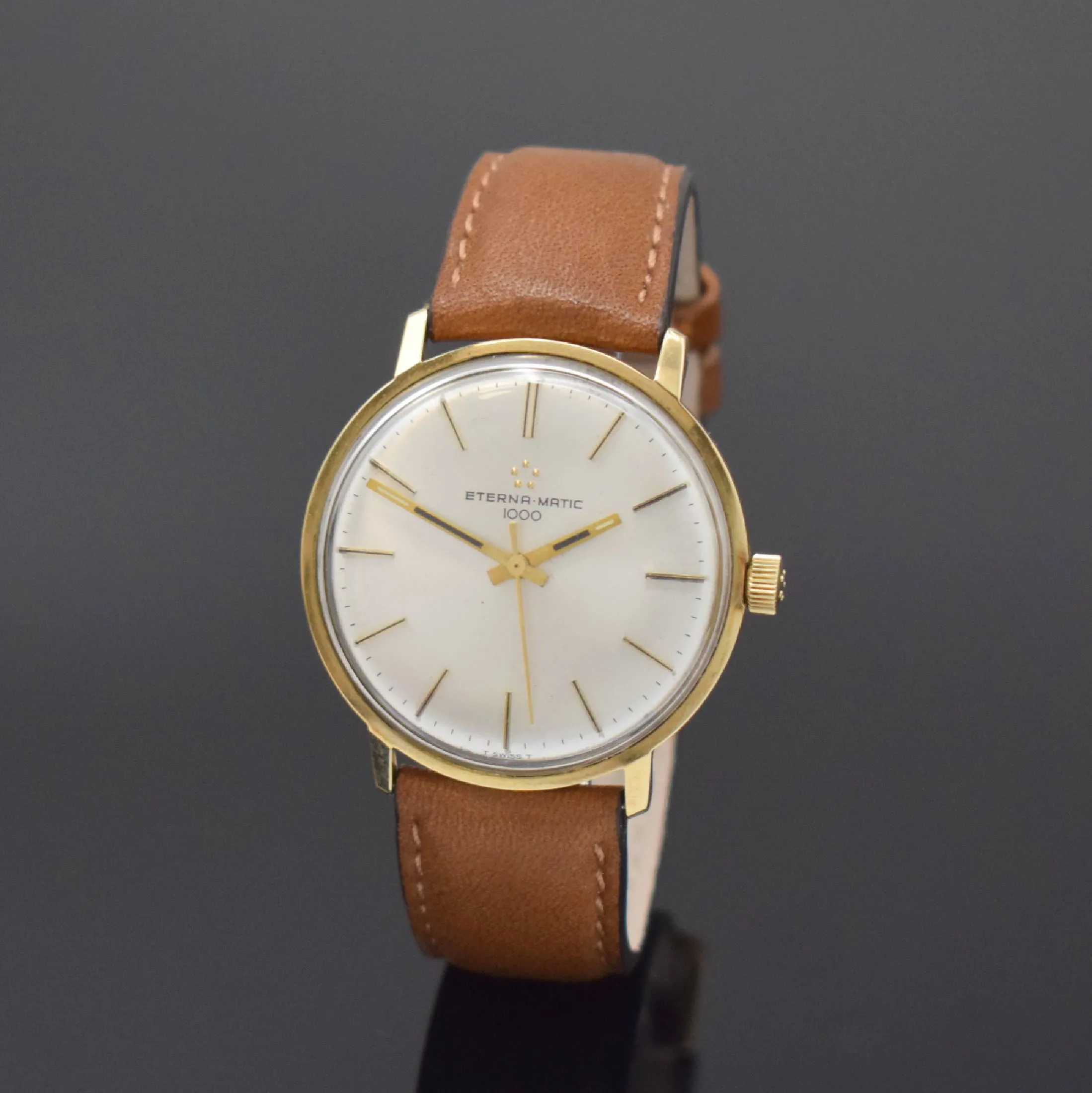 Eterna Eterna-Matic 645VT 34.5mm Yellow gold Silver