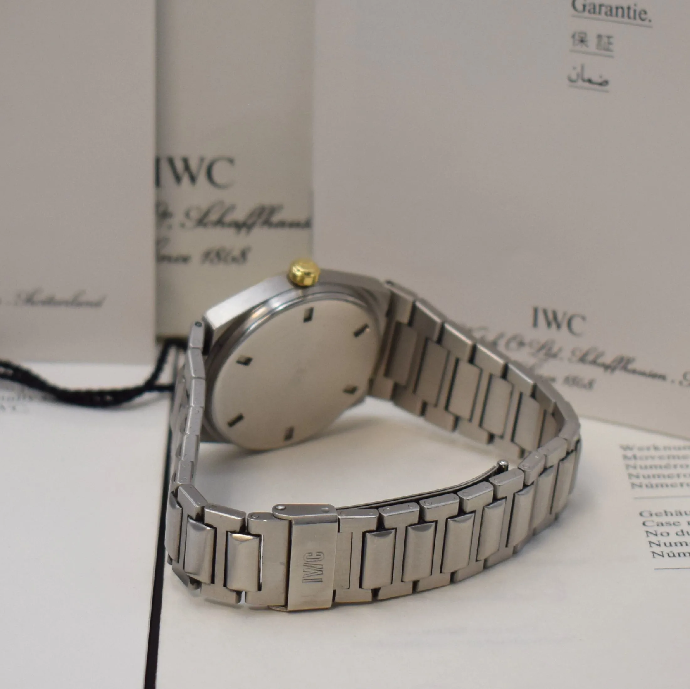 IWC Ingenieur 3521 34mm Yellow gold and stainless steel Black 2