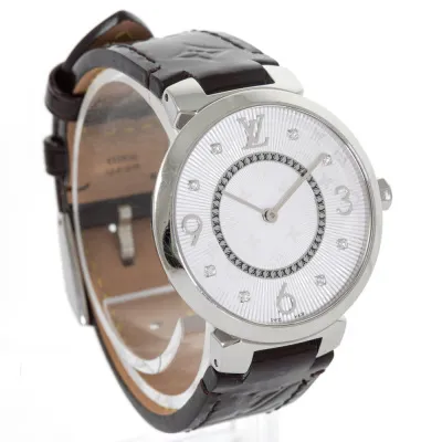 Louis Vuitton Tambour Slim Q13MJ 33mm Stainless steel Silver 1