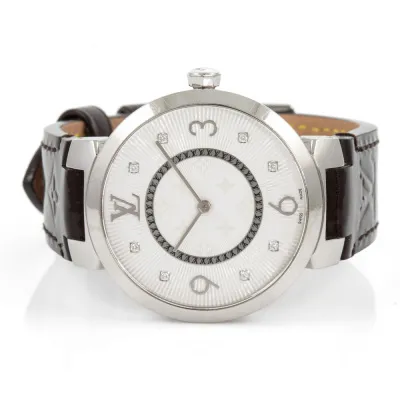 Louis Vuitton Tambour Slim Q13MJ 33mm Stainless steel Silver 2