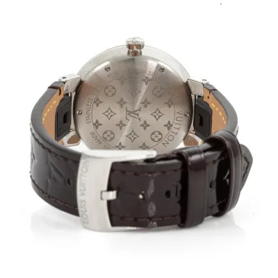 Louis Vuitton Tambour Slim Q13MJ 33mm Stainless steel Silver 6